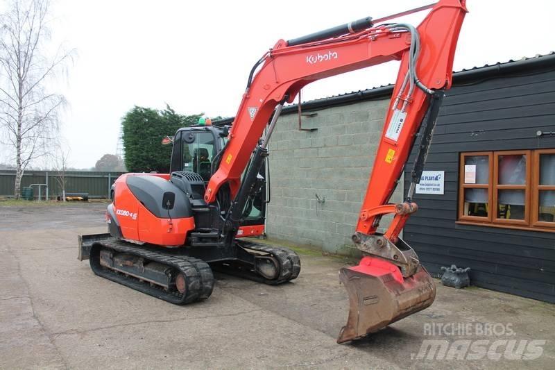 Kubota KX 080-4 중형굴삭기 7톤-28톤