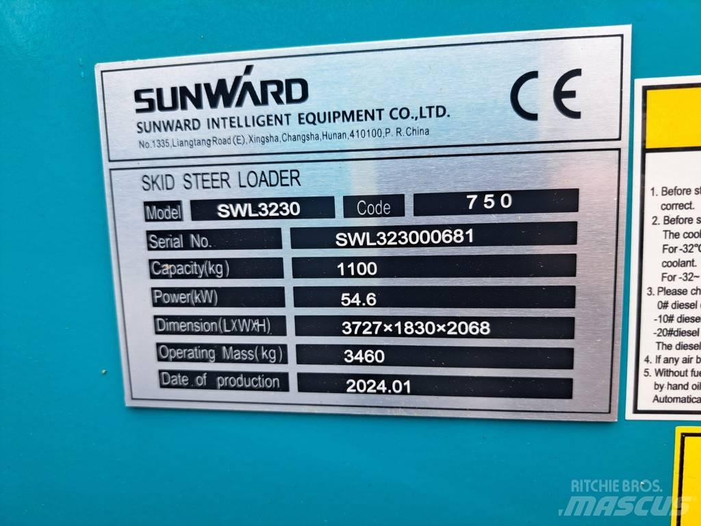 Sunward SWL 3230  스키드로더