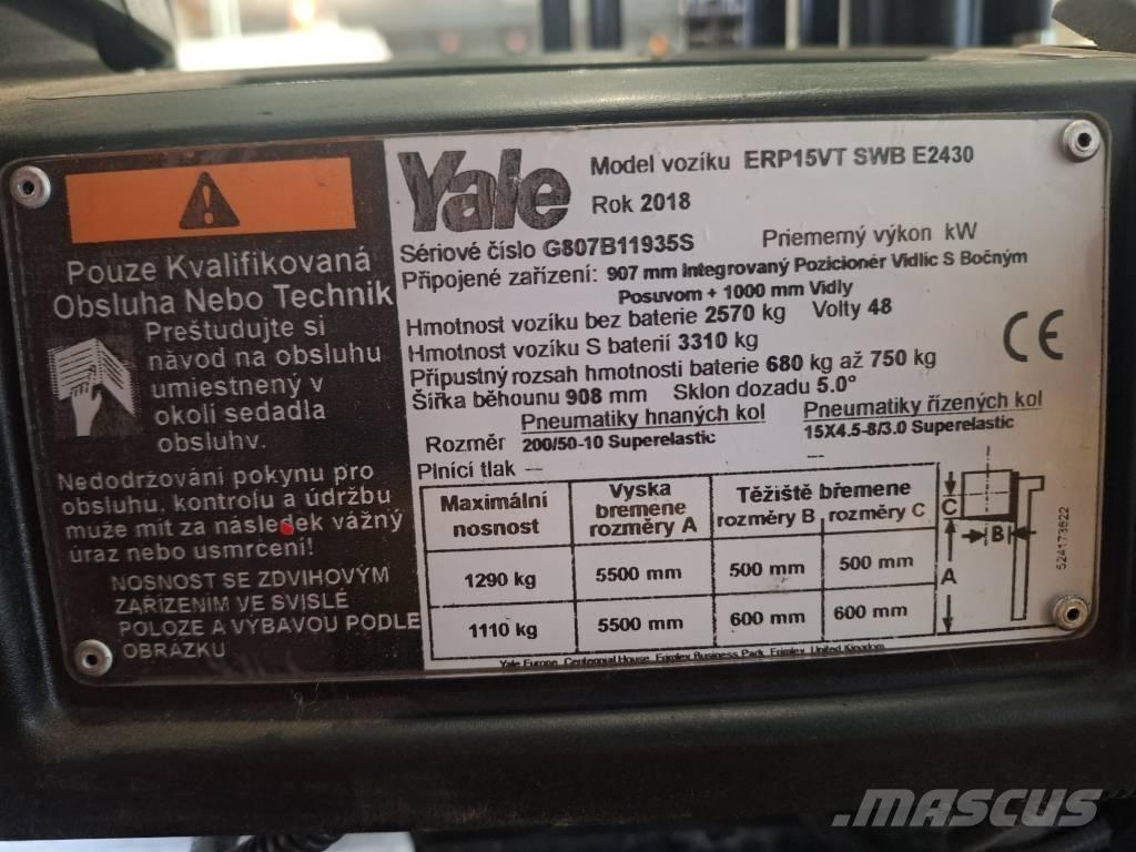 Yale ERP15VT 전동 지게차