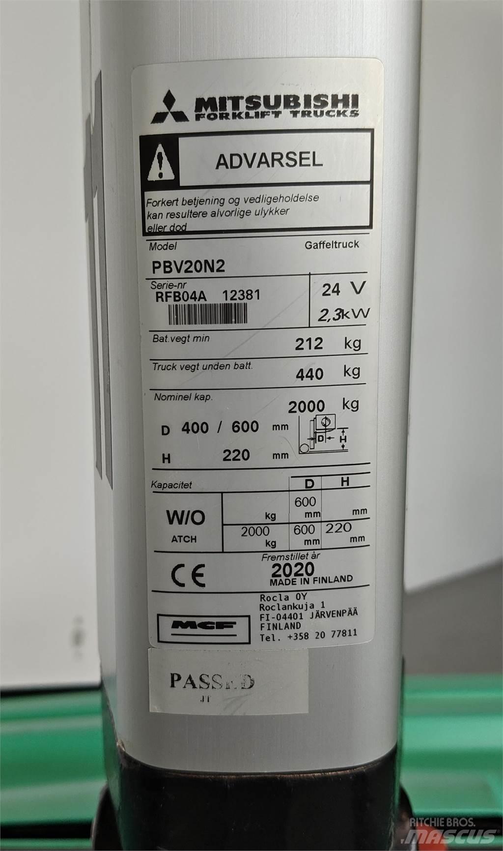Mitsubishi PBV20N2 그 외 지게차