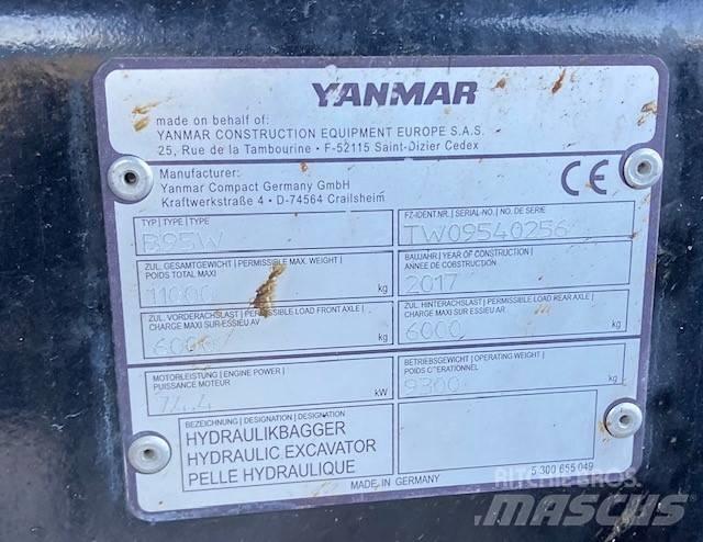 Yanmar B95W  휠 굴삭기