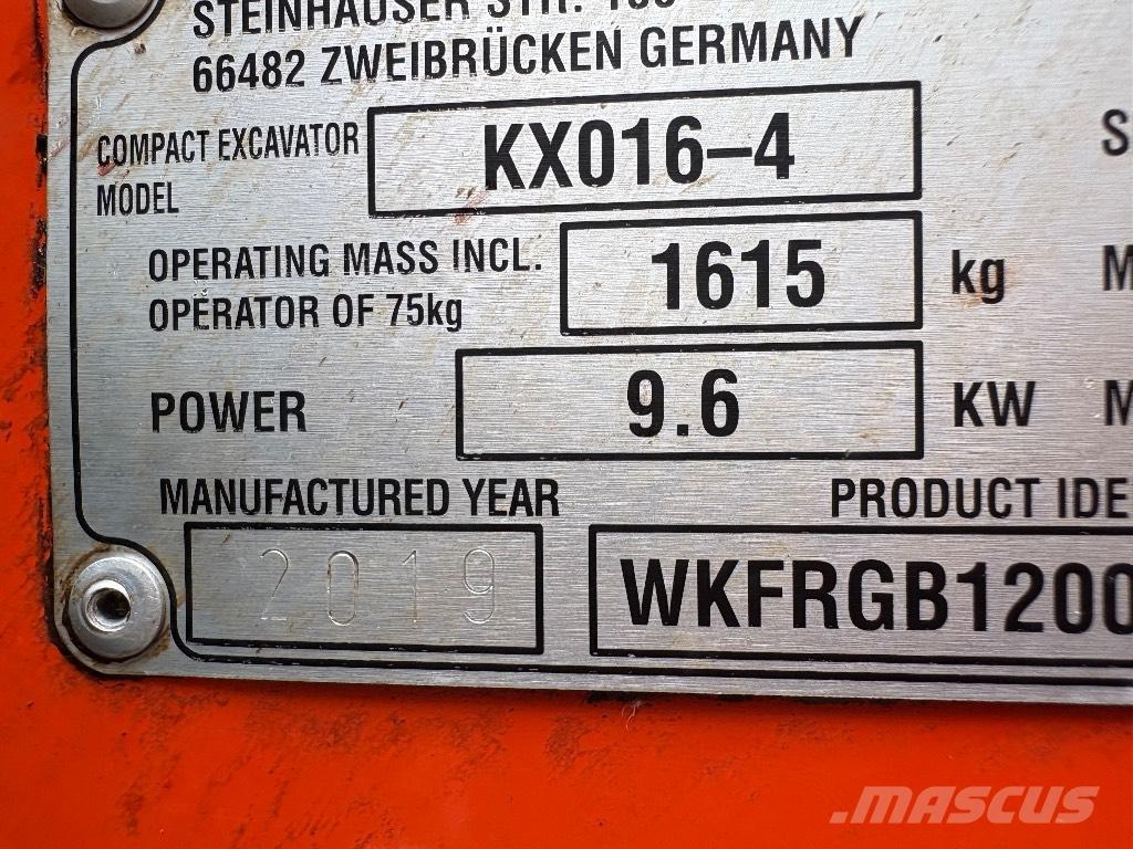 Kubota KX 016-4 소형 굴삭기 7톤 미만