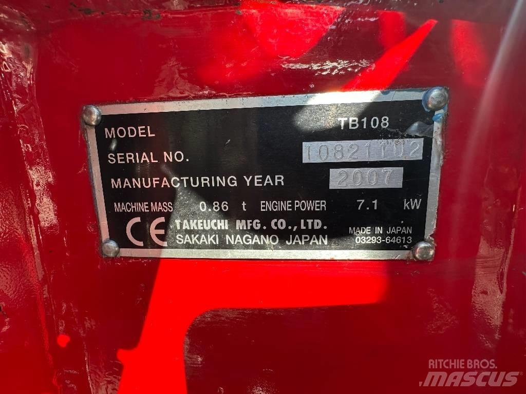Takeuchi TB 108 소형 굴삭기 7톤 미만