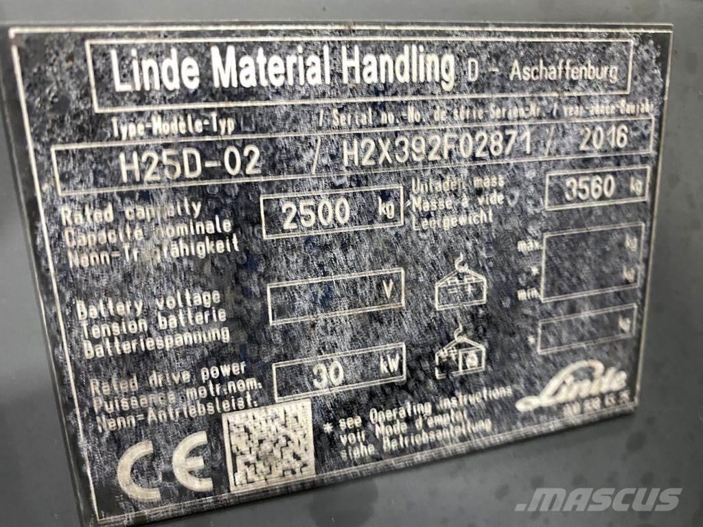 Linde H25D-02 디젤 지게차