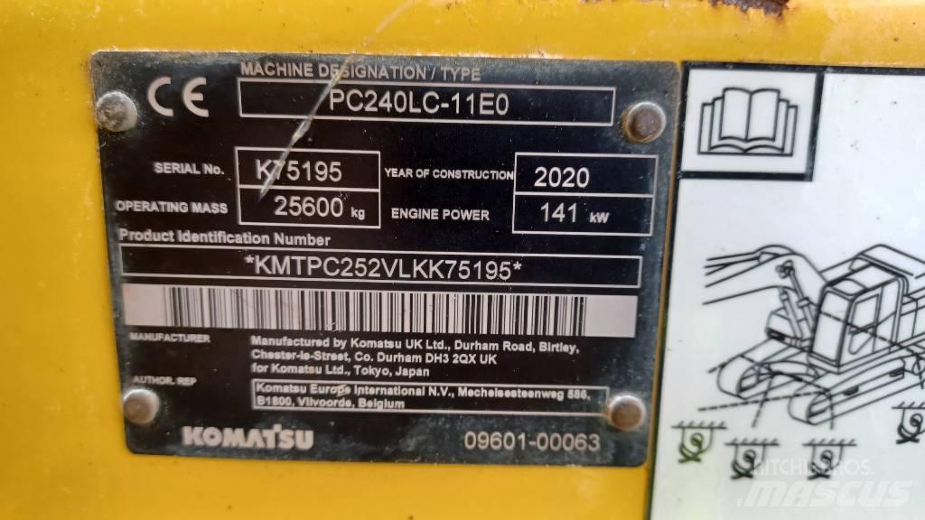 Komatsu PC240LC-11 대형 굴삭기 29톤 이상