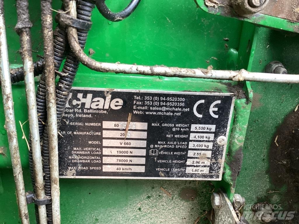 McHale V 660 원형 곤포기