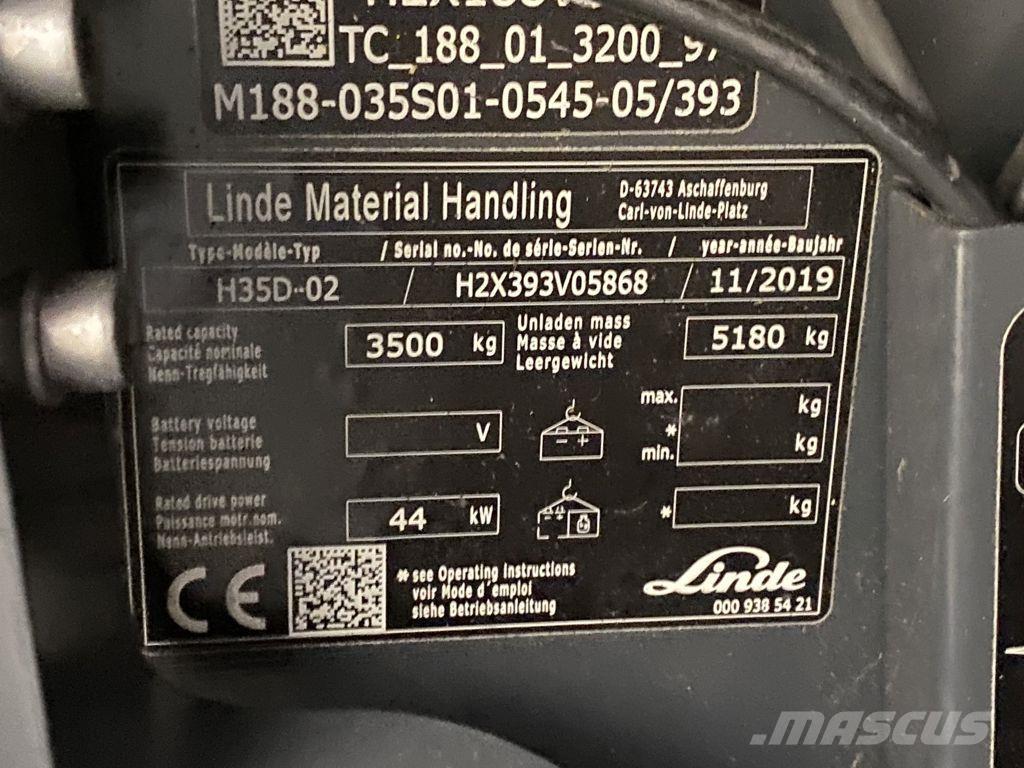 Linde H35D-02 디젤 지게차