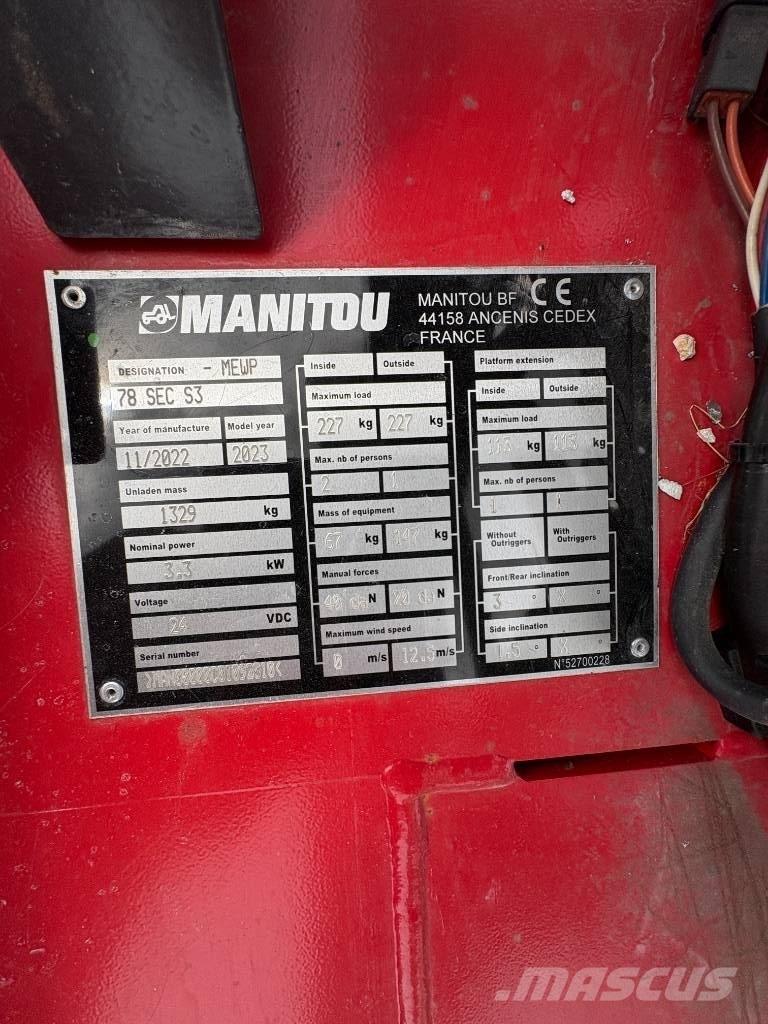 Manitou 78 SEC 가위형 리프트