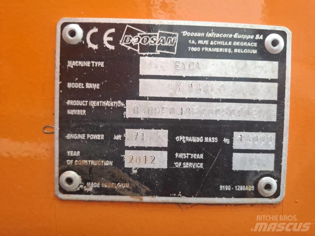 Doosan DX 140 LC 대형 굴삭기 29톤 이상
