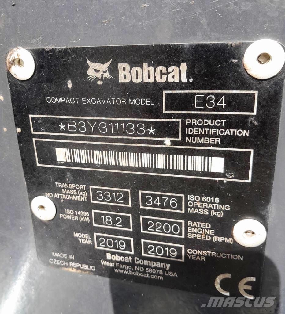 Bobcat E34 소형 굴삭기 7톤 미만