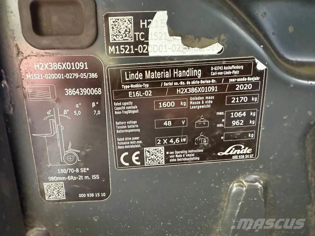 Linde E16L-02 그 외 지게차