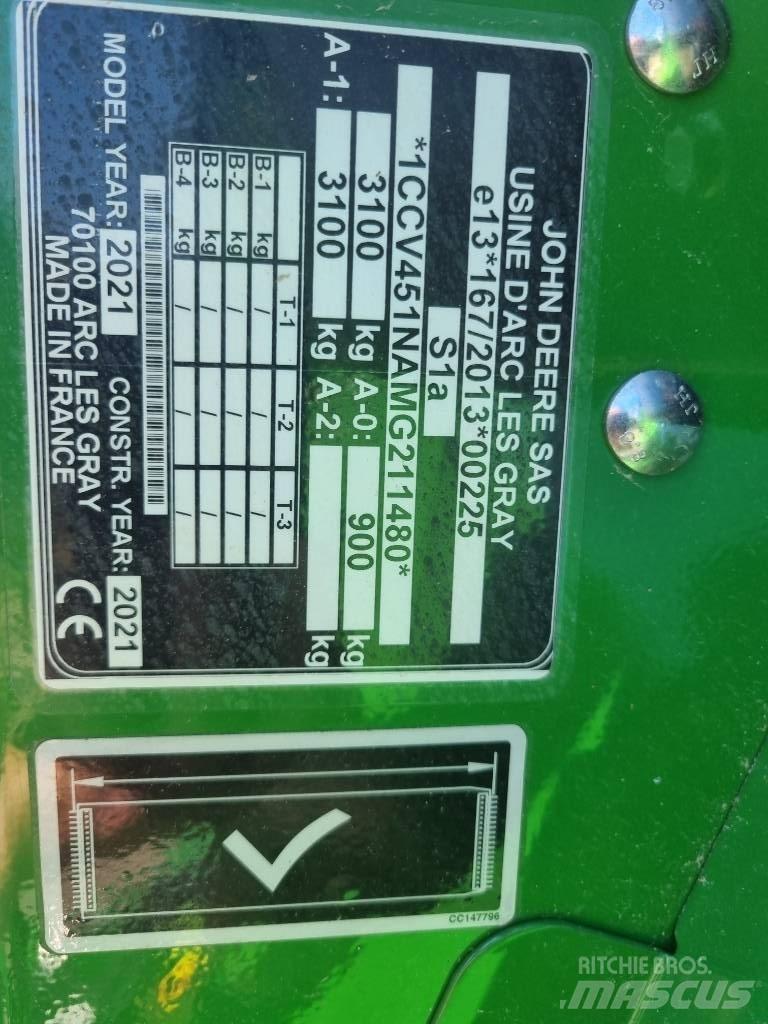 John Deere V451G 원형 곤포기