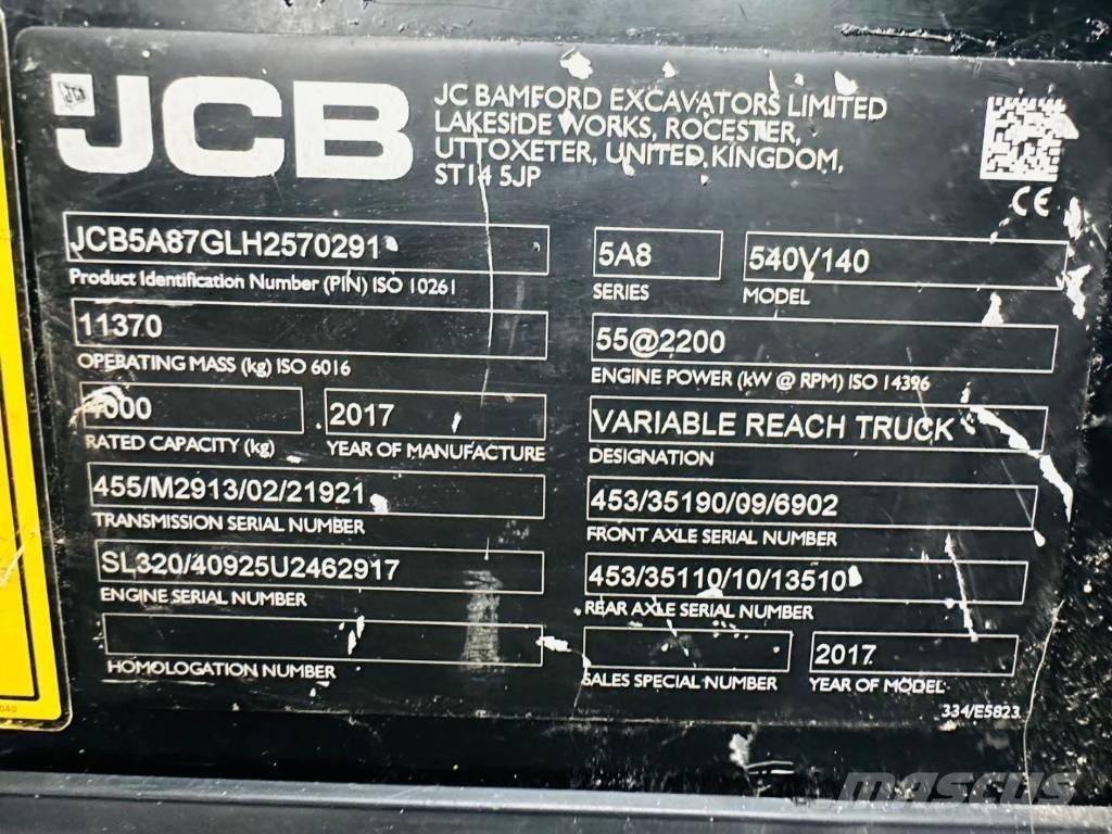 JCB 540-140 텔러 핸들러