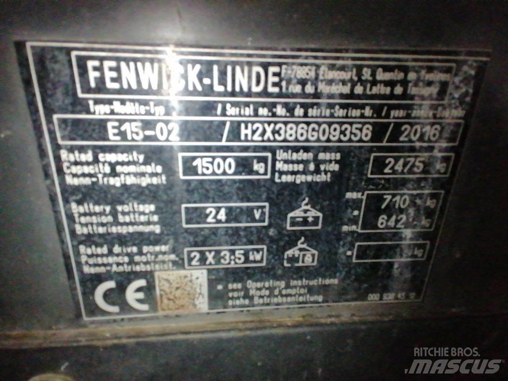 Linde E15-02 전동 지게차