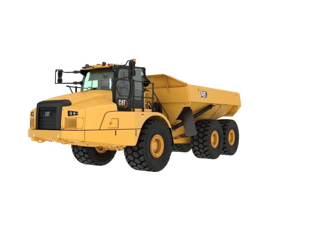CAT 745 건설현장 덤프트럭