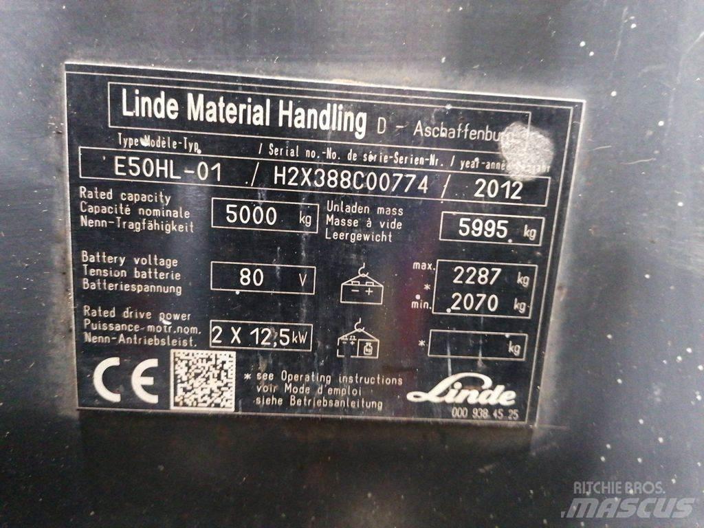 Linde E50HL-01 전동 지게차