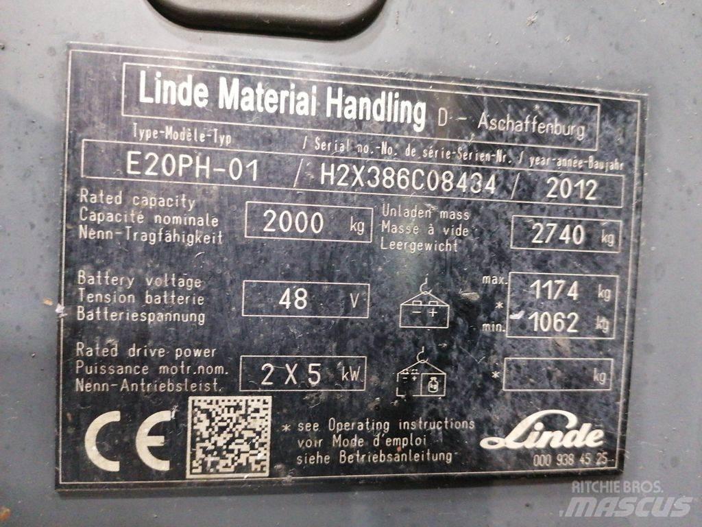 Linde E20PH-01 전동 지게차