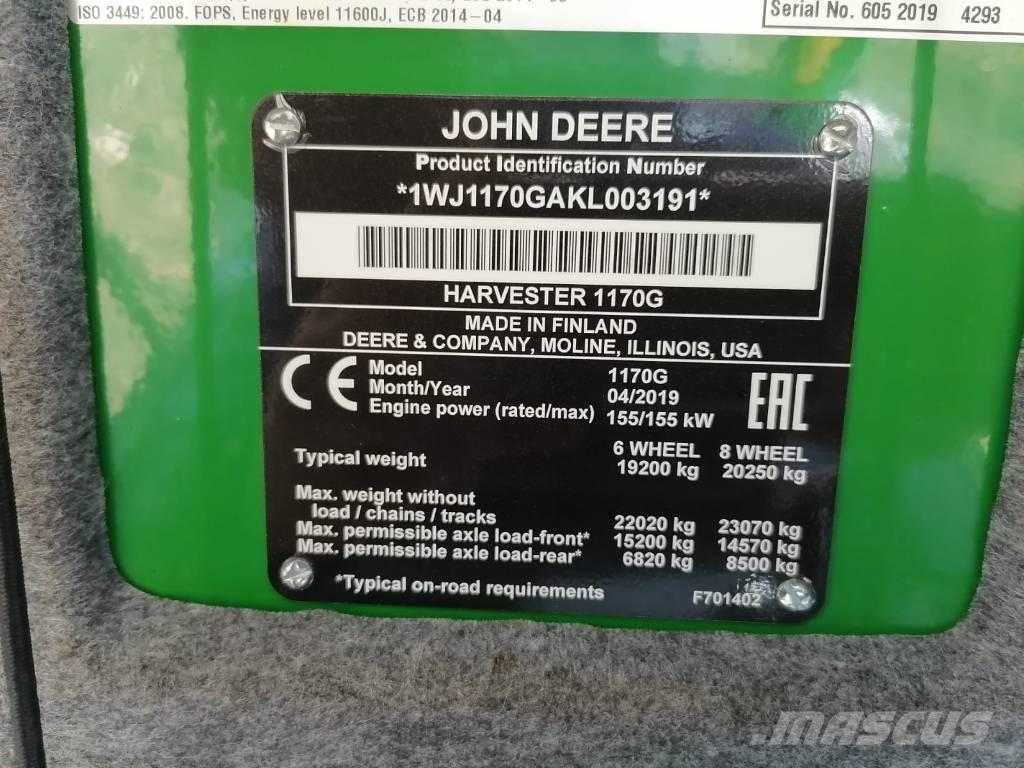 John Deere 1170G 원목 하베스터