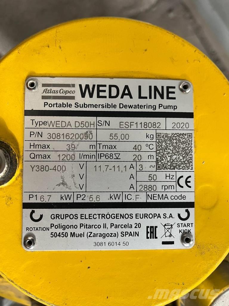 Atlas Copco Weda D50 폐기물 펌프