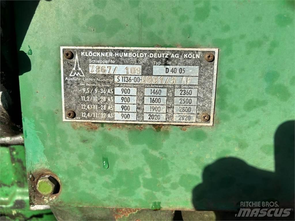 Deutz D 4005 트랙터