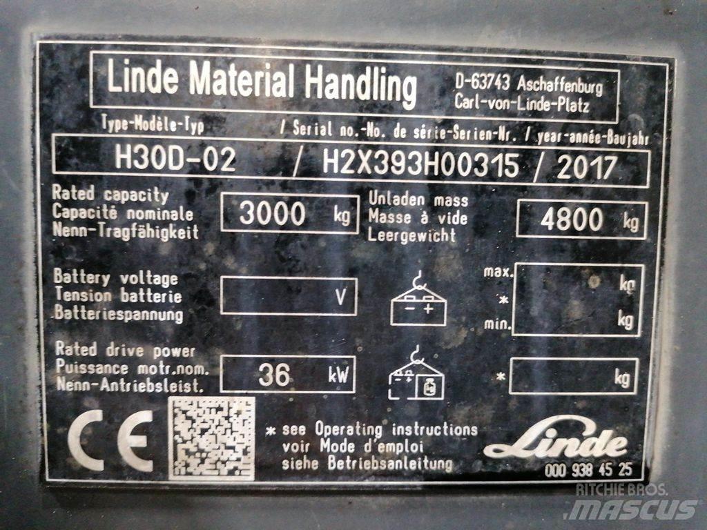 Linde H30D-02 디젤 지게차
