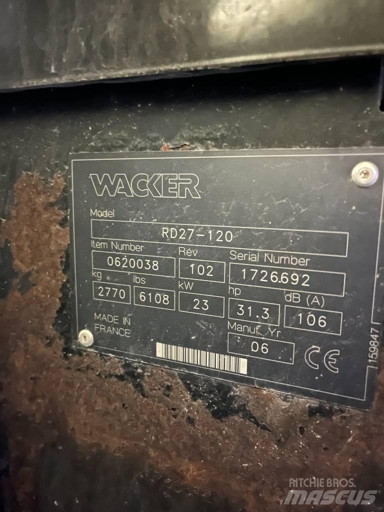 Wacker RD27 토양 다짐기
