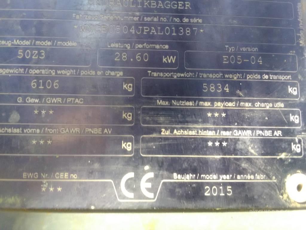 Wacker Neuson 50 Z3 소형 굴삭기 7톤 미만