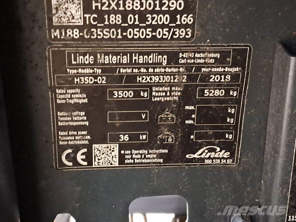 Linde H35D-02 디젤 지게차