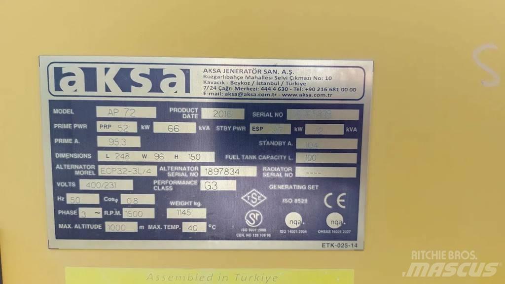 Perkins Aksa AP72 기타 발전기