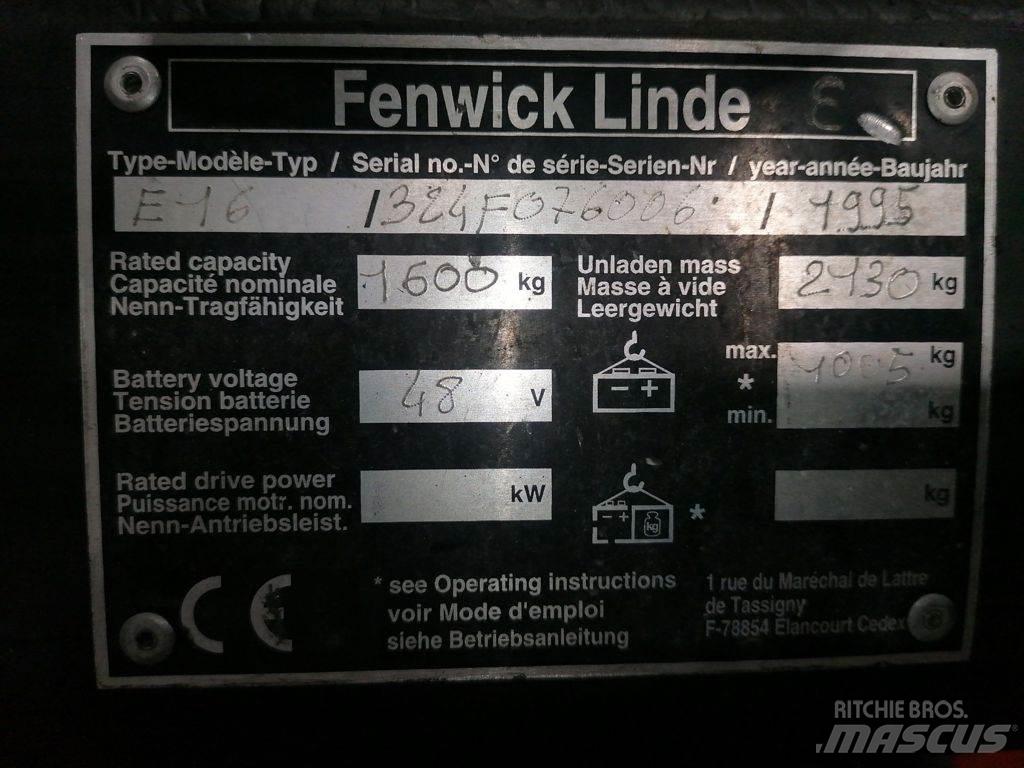 Linde E16 전동 지게차