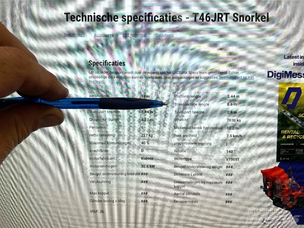 Snorkel T 46 J RT 관절형 전동이동 리프트