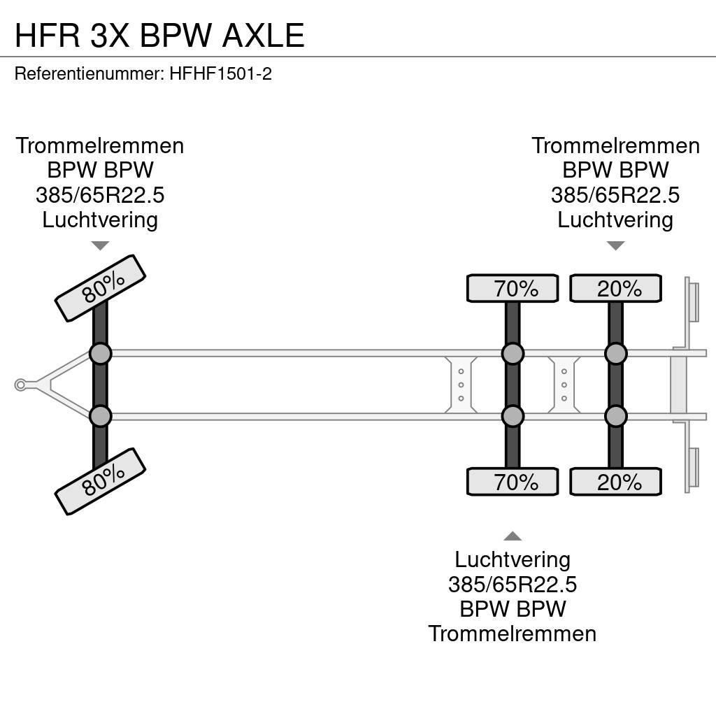 HFR 3X BPW AXLE 플랫베드/드롭사이드 트레일러