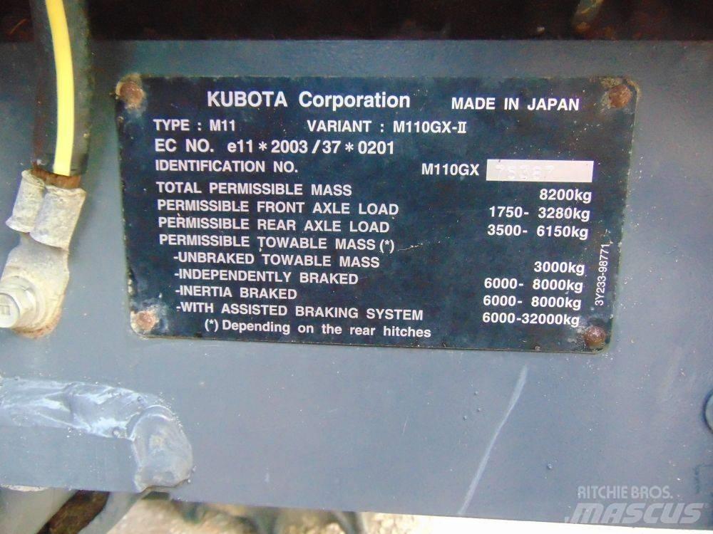 Kubota M 110 GX 트랙터