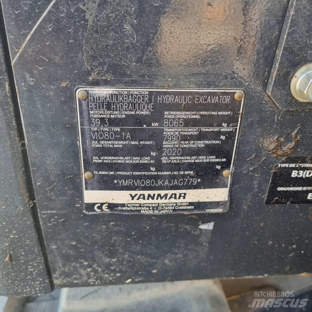 Yanmar Vio 80-1A 중형굴삭기 7톤-28톤