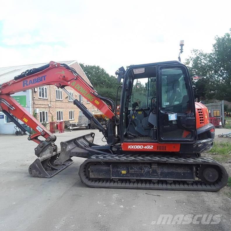 Kubota KX080-4a2 중형굴삭기 7톤-28톤
