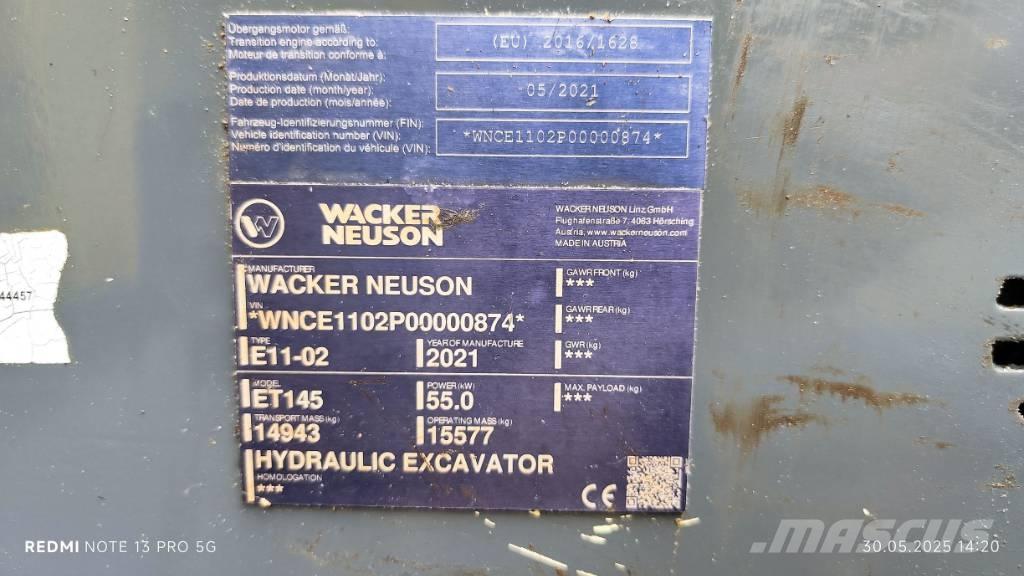 Wacker Neuson ET 145 대형 굴삭기 29톤 이상