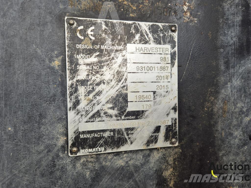 Komatsu 931.1 원목 하베스터