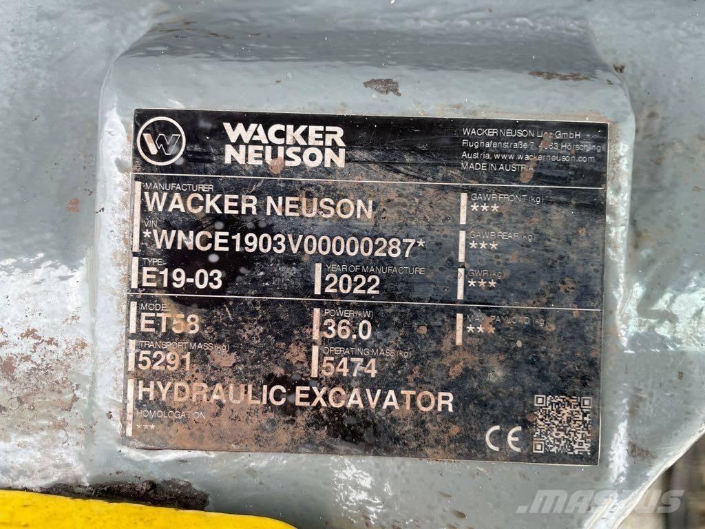 Wacker Neuson ET58 대형 굴삭기 29톤 이상