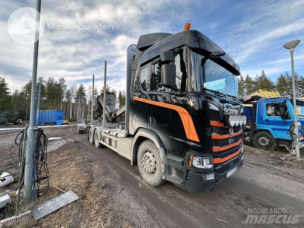 Scania R 650 Ekipage 목재 트럭