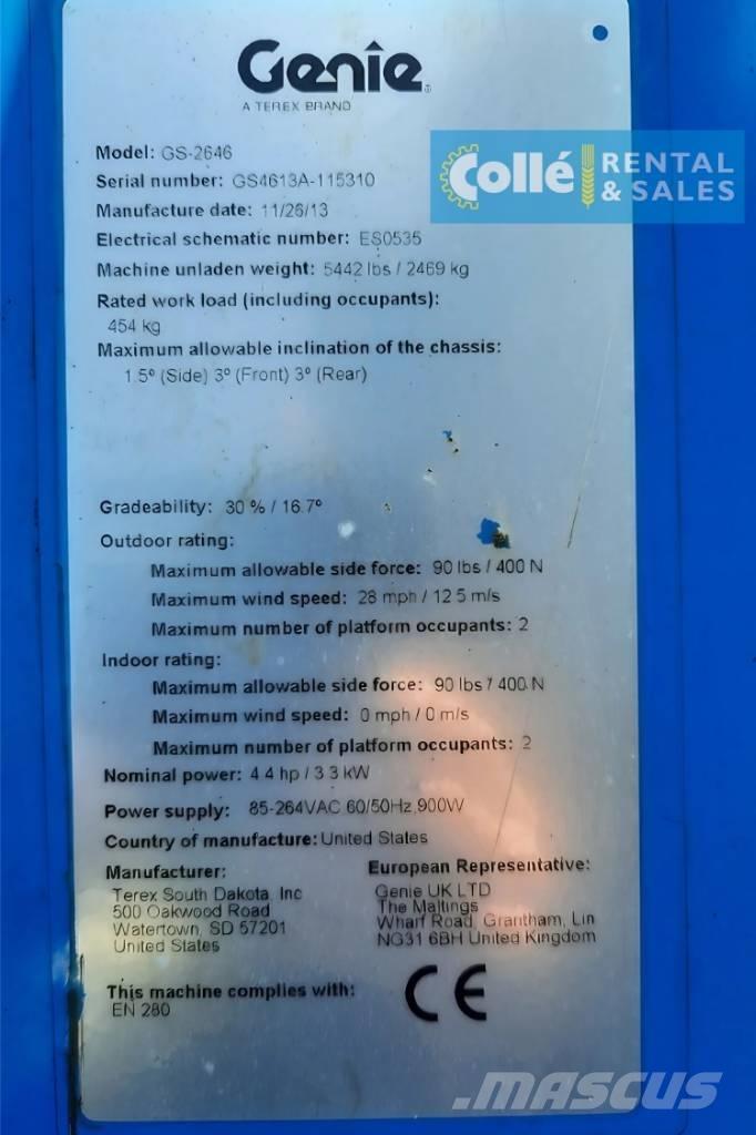 Genie GS-2646 | 2013 가위형 리프트