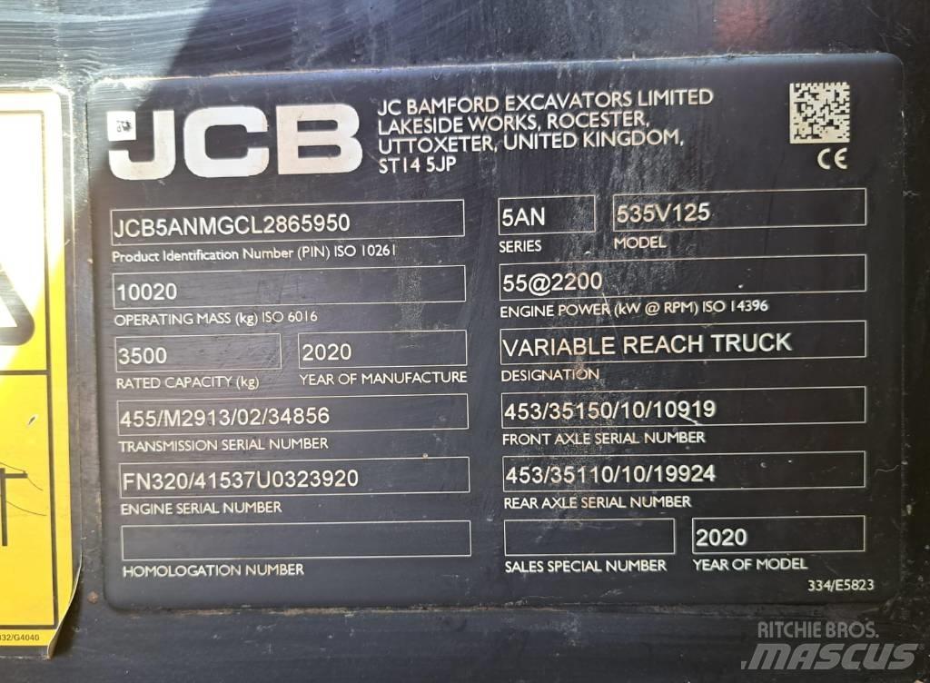 JCB 535 V 125 텔러 핸들러