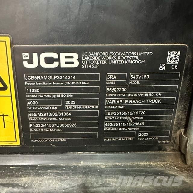 JCB 540-180 텔러 핸들러
