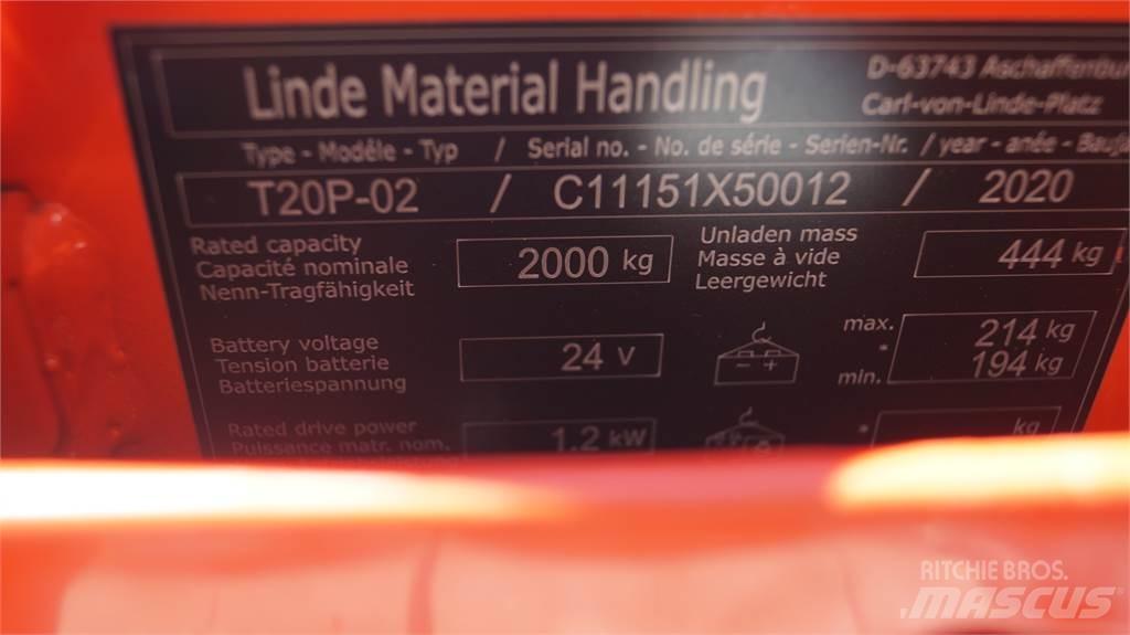 Linde T20P 경량 리프터