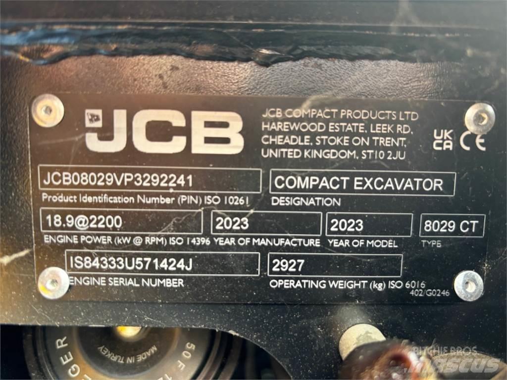 JCB 8029CTS 소형 굴삭기 7톤 미만