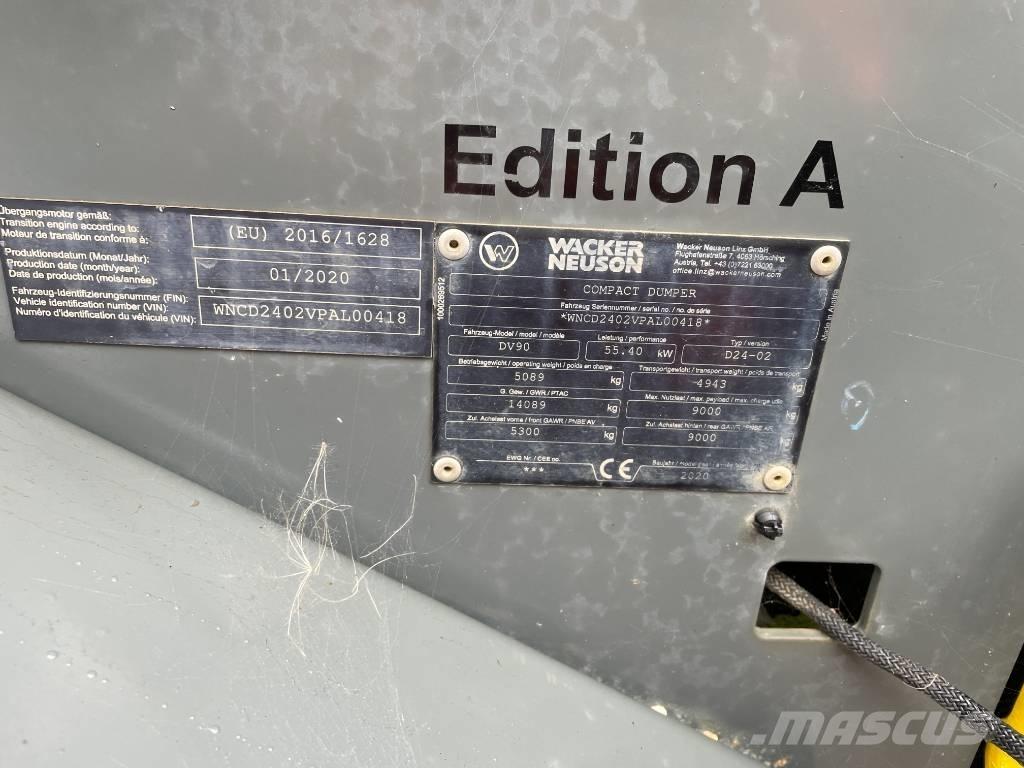 Wacker Neuson DV 90 건설현장 덤프트럭