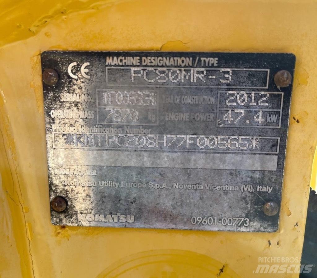 Komatsu PC 80 MR-3 중형굴삭기 7톤-28톤
