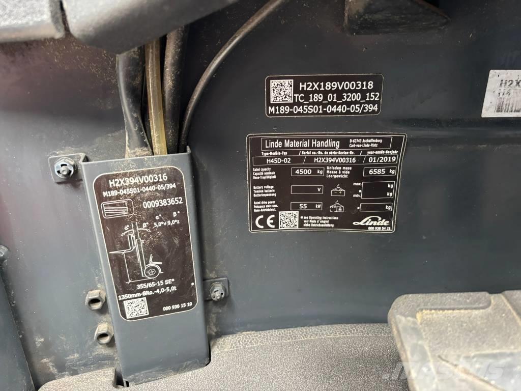 Linde H45D-02 EVO 디젤 지게차