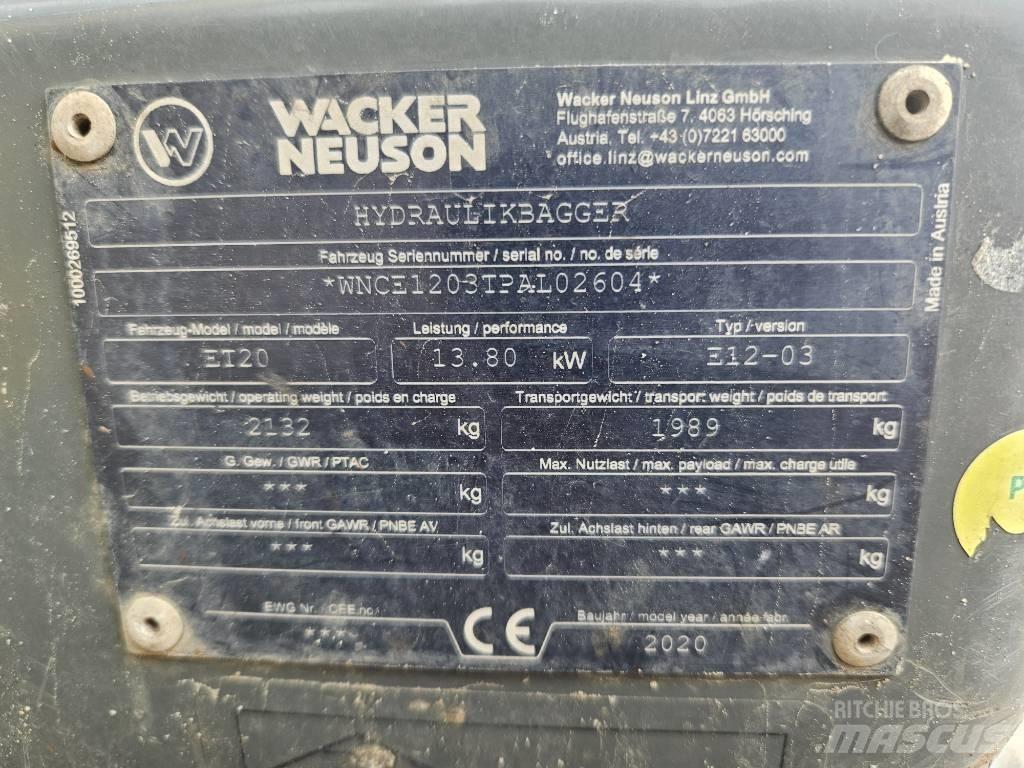 Wacker Neuson ET 20 소형 굴삭기 7톤 미만