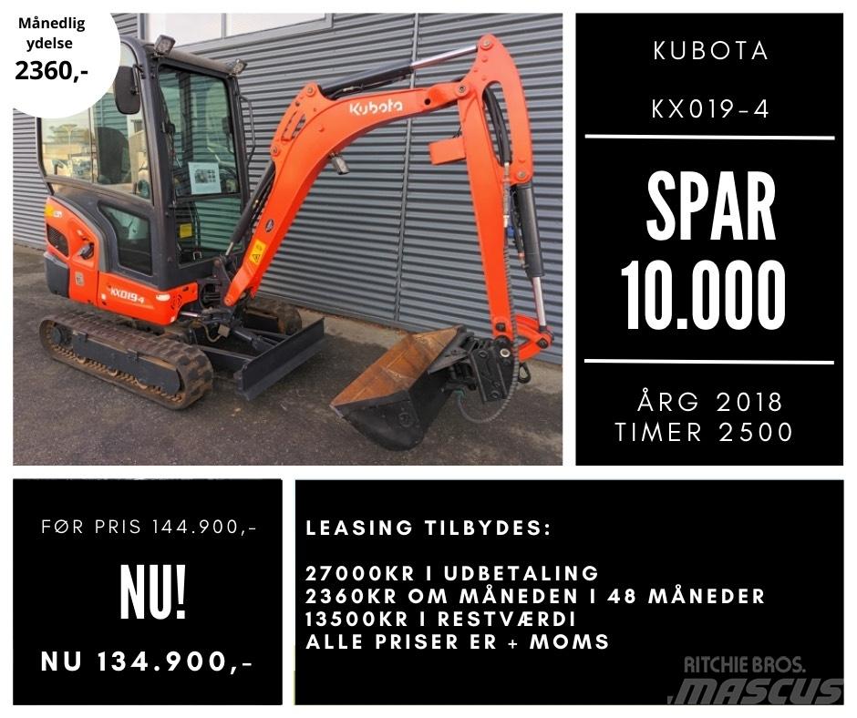 Kubota kx019-4 소형 굴삭기 7톤 미만