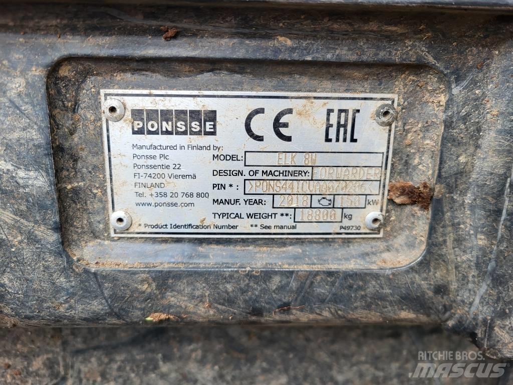 Ponsse Elk 원목 포워더